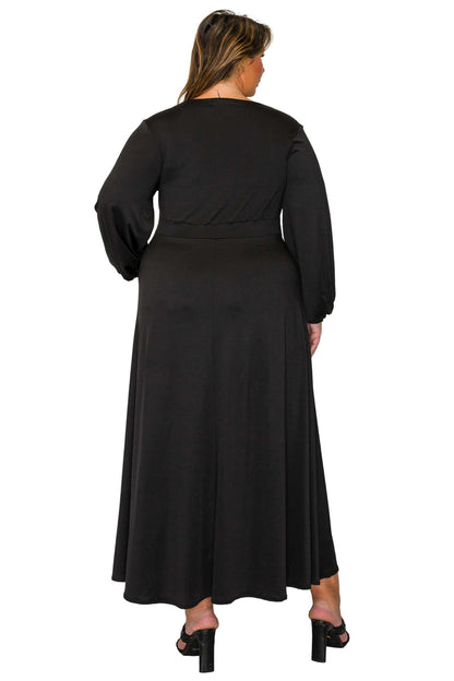 L I V D Women's Plus Size Sophia Surplice Dress