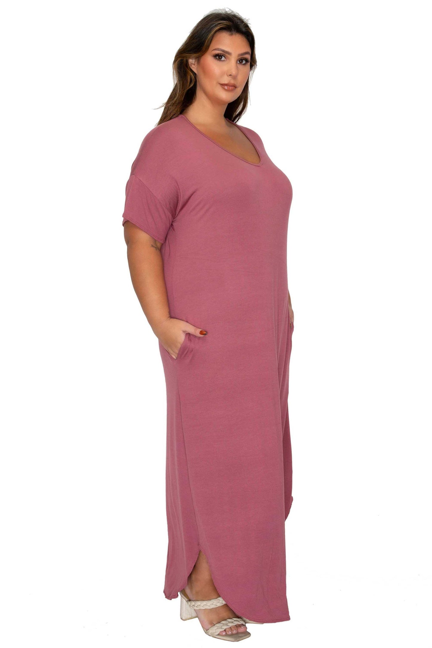L I V D Women's Plus Size Scarlett Maxi Pocket Dress
