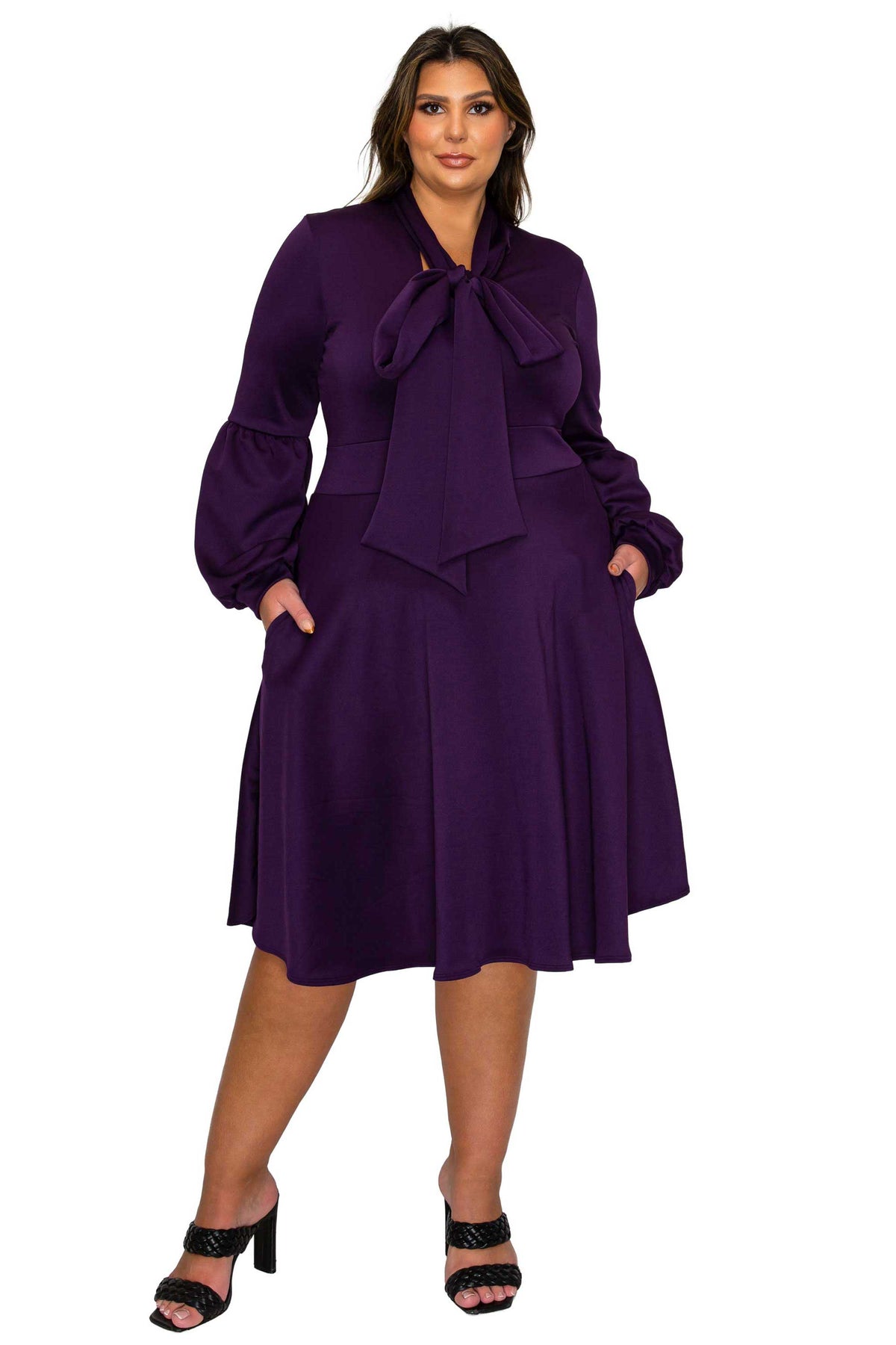 L I V D Women's Plus Size Bekah Flare Pocket Dress