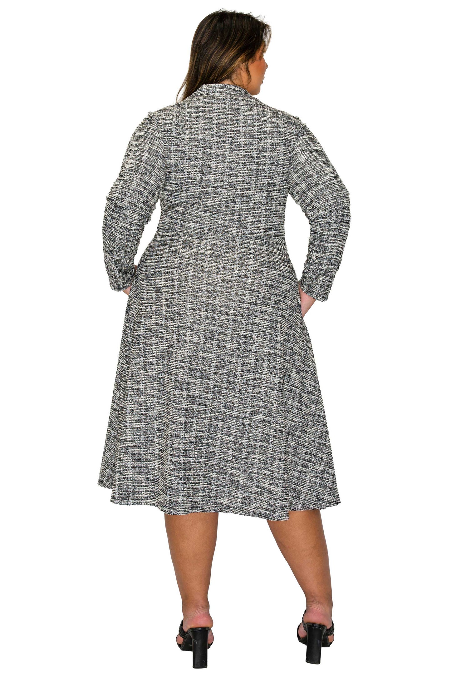 L I V D Women's Plus Size Chelsea Tweed Dress