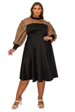 L I V D Women's Plus Size Calissa Color Block Midi Dress