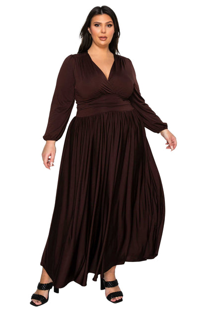 L I V D Women's Plus Size Solene Empire Waist Dress