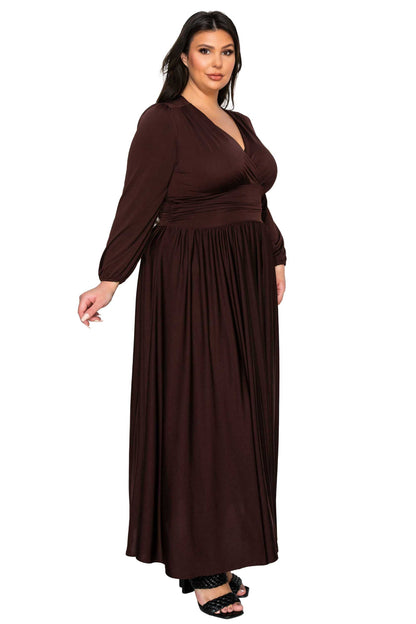 L I V D Women's Plus Size Solene Empire Waist Dress