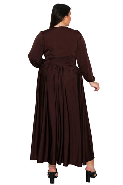L I V D Women's Plus Size Solene Empire Waist Dress