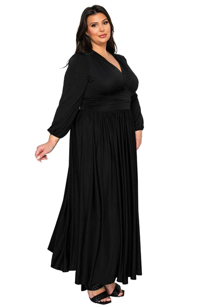 L I V D Women's Plus Size Solene Empire Waist Dress