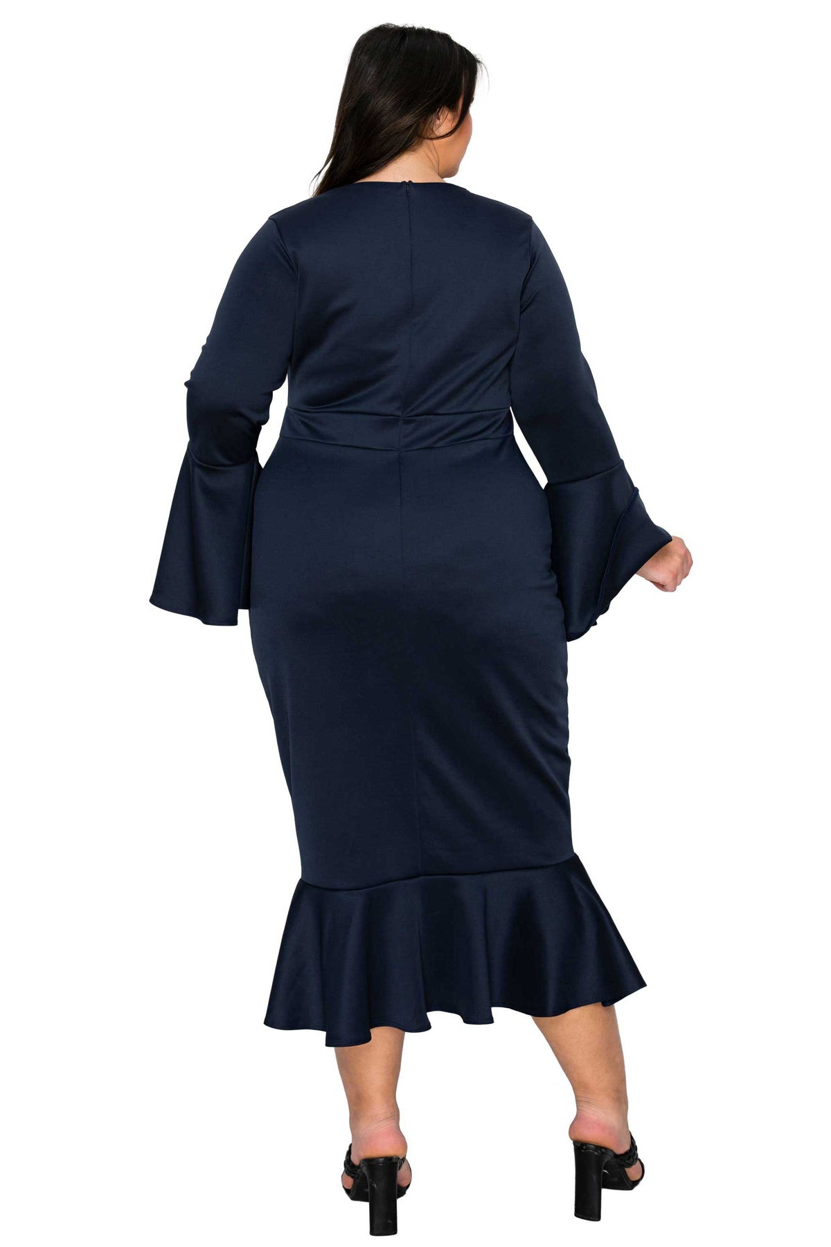 L I V D Women's Plus Size Sabrina Mermaid Hem Dress