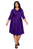 L I V D Women's Plus Size Amoretti Cowl Neck Flare Dress