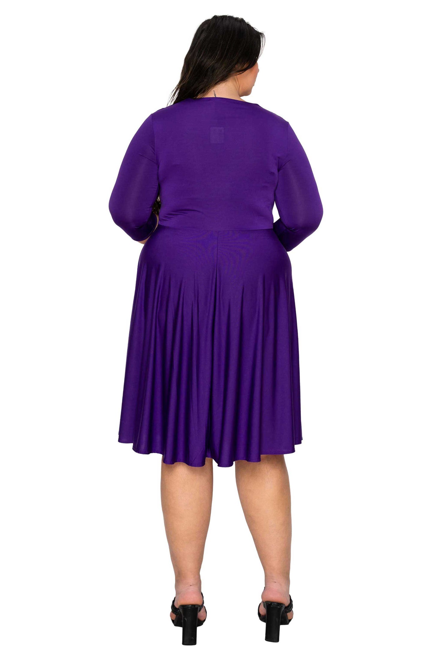 L I V D Women's Plus Size Amoretti Cowl Neck Flare Dress