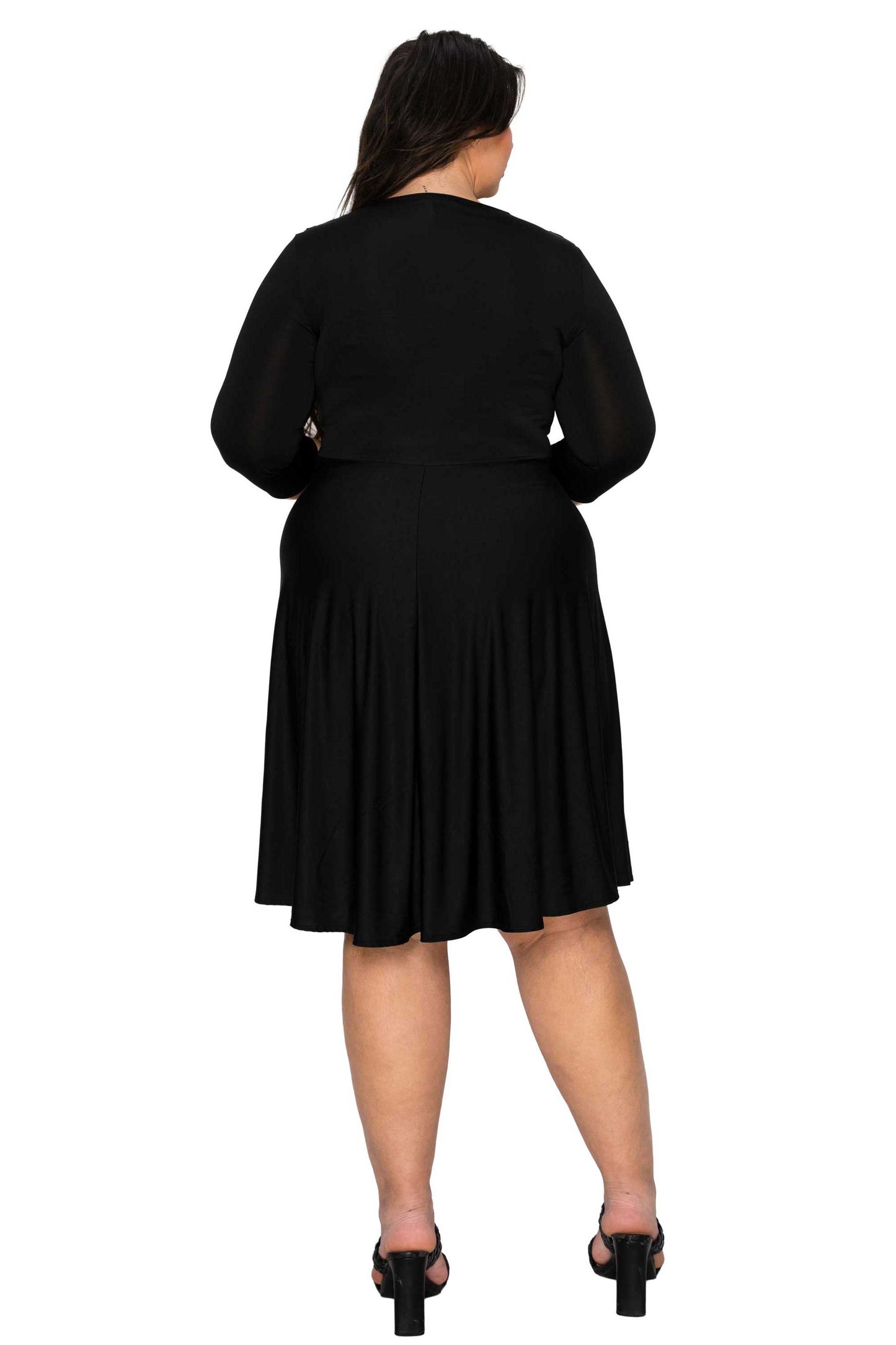 L I V D Women's Plus Size Amoretti Cowl Neck Flare Dress