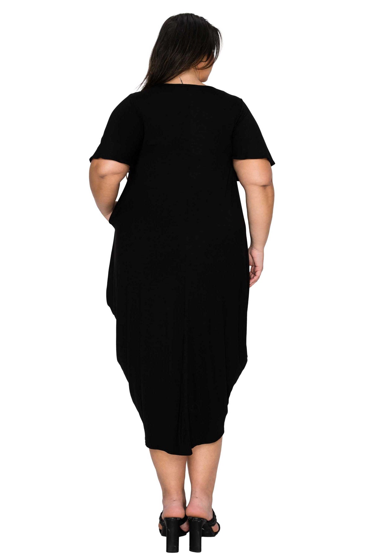 L I V D Women's Plus Size Liz Flutter Sleeve Pocket Dress