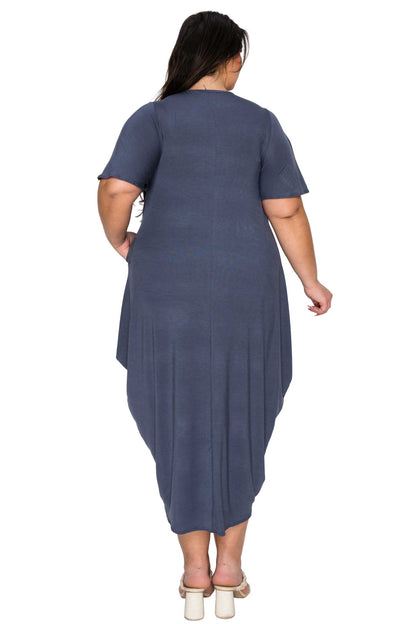 L I V D Women's Plus Size Liz Flutter Sleeve Pocket Dress