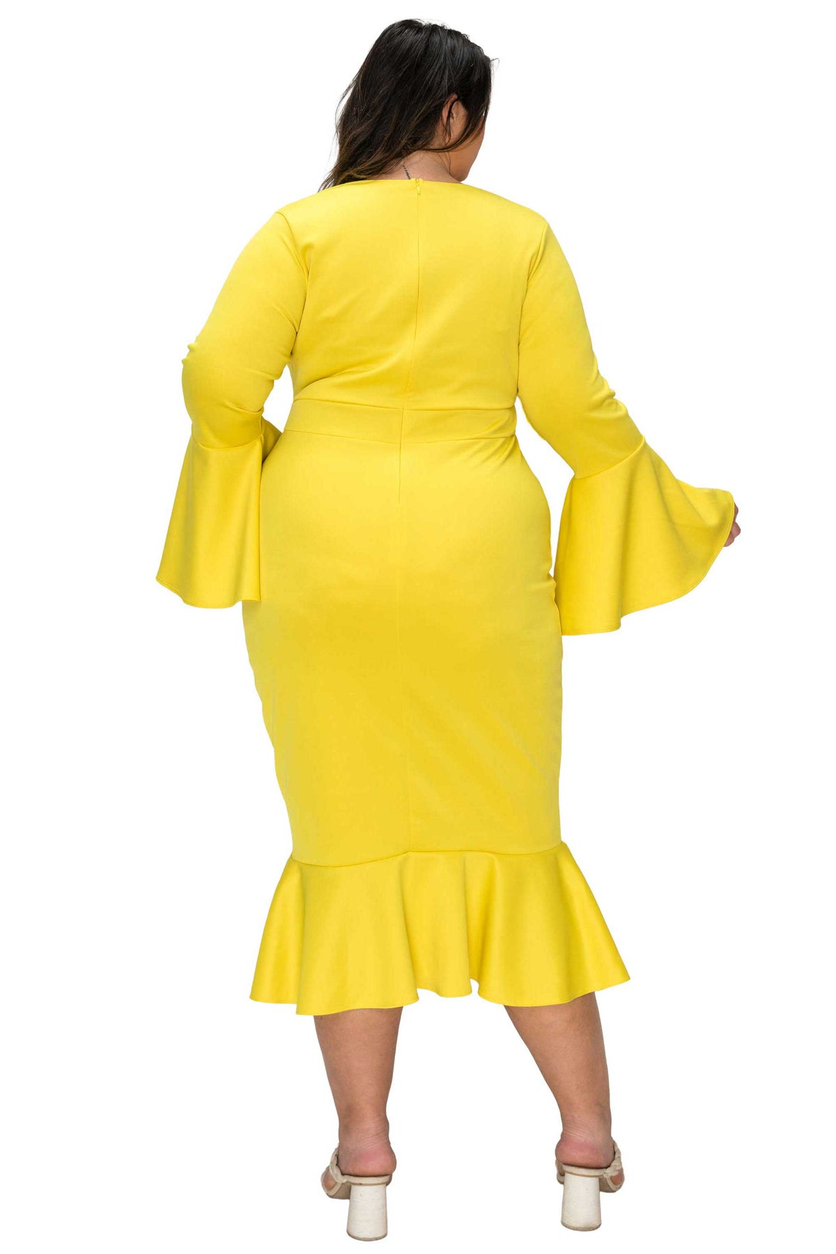 L I V D Women's Plus Size Sabrina Mermaid Hem Dress