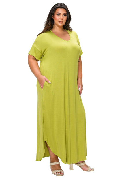 L I V D Women's Plus Size Scarlett Maxi Pocket Dress