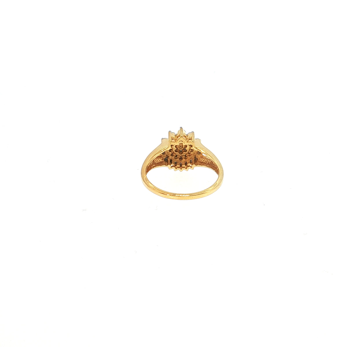 Gold Plated 0.50ctw Diamond Cluster Ring