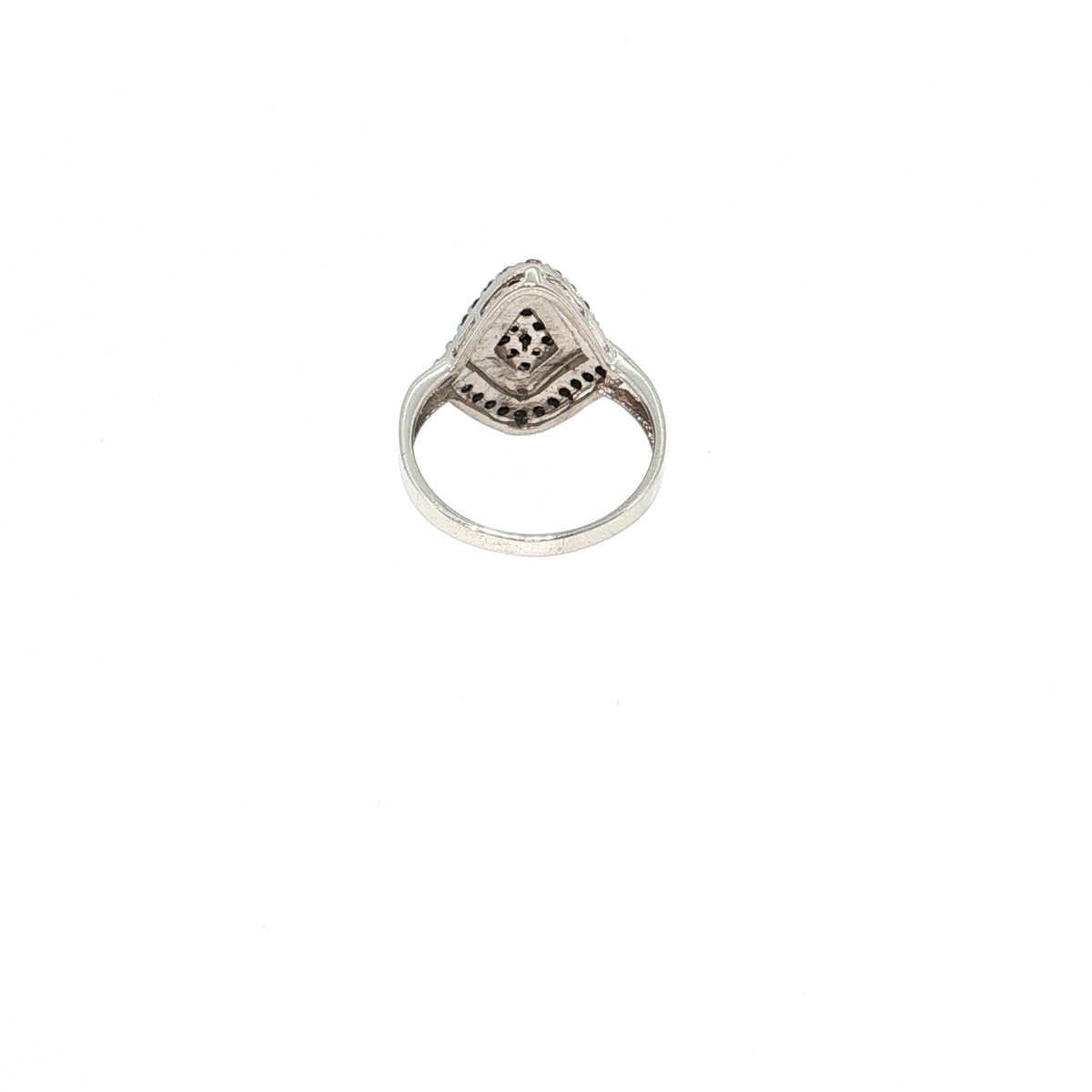 Sterling Silver 0.50ctw Black & White Diamond Wrap Ring