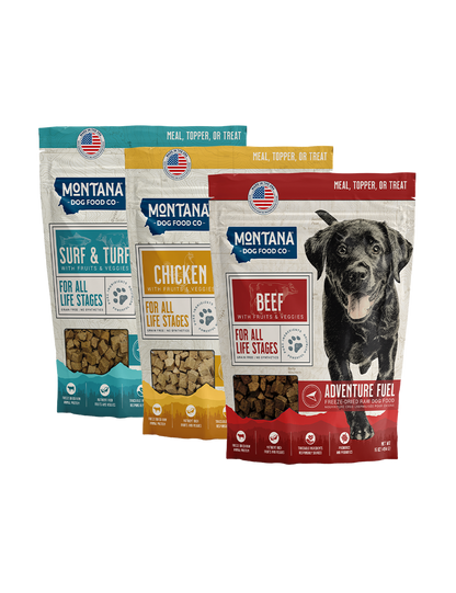 Montana Dog Food Co Grain-Free Freeze-Dried Adventure Fuel Dog Food 3-Pack
