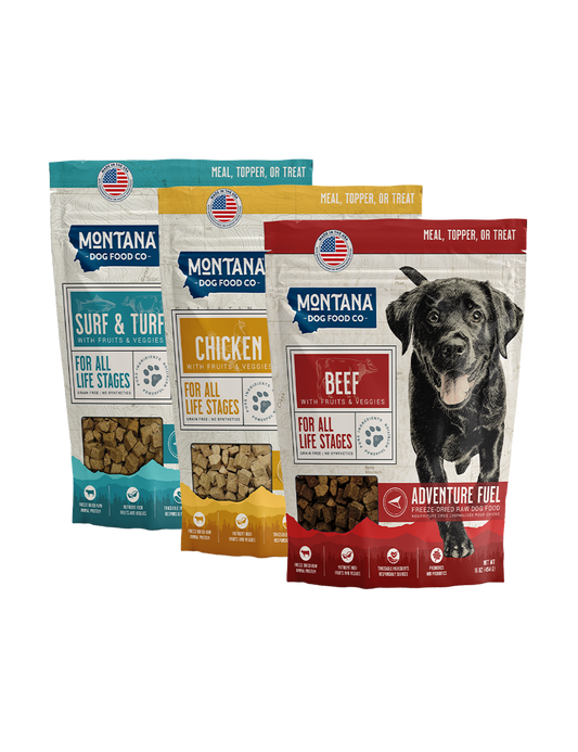 Montana Dog Food Co Grain-Free Freeze-Dried Adventure Fuel Dog Food 3-Pack