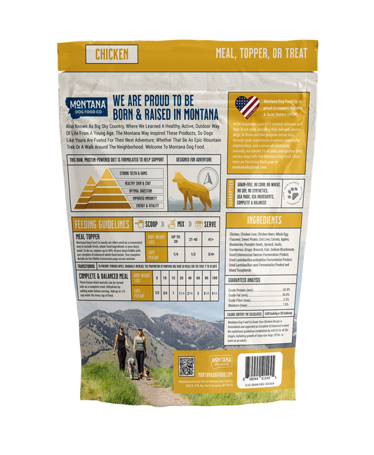 Montana Dog Food Co Grain-Free Chicken Freeze-Dried Adventure Fuel Dog Food