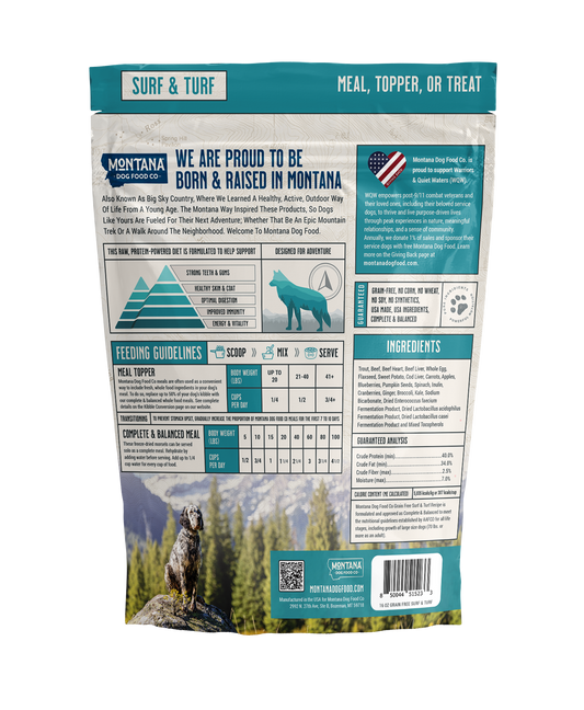 Montana Dog Food Co Grain-Free Surf & Turf Freeze-Dried Adventure Fuel Dog Food