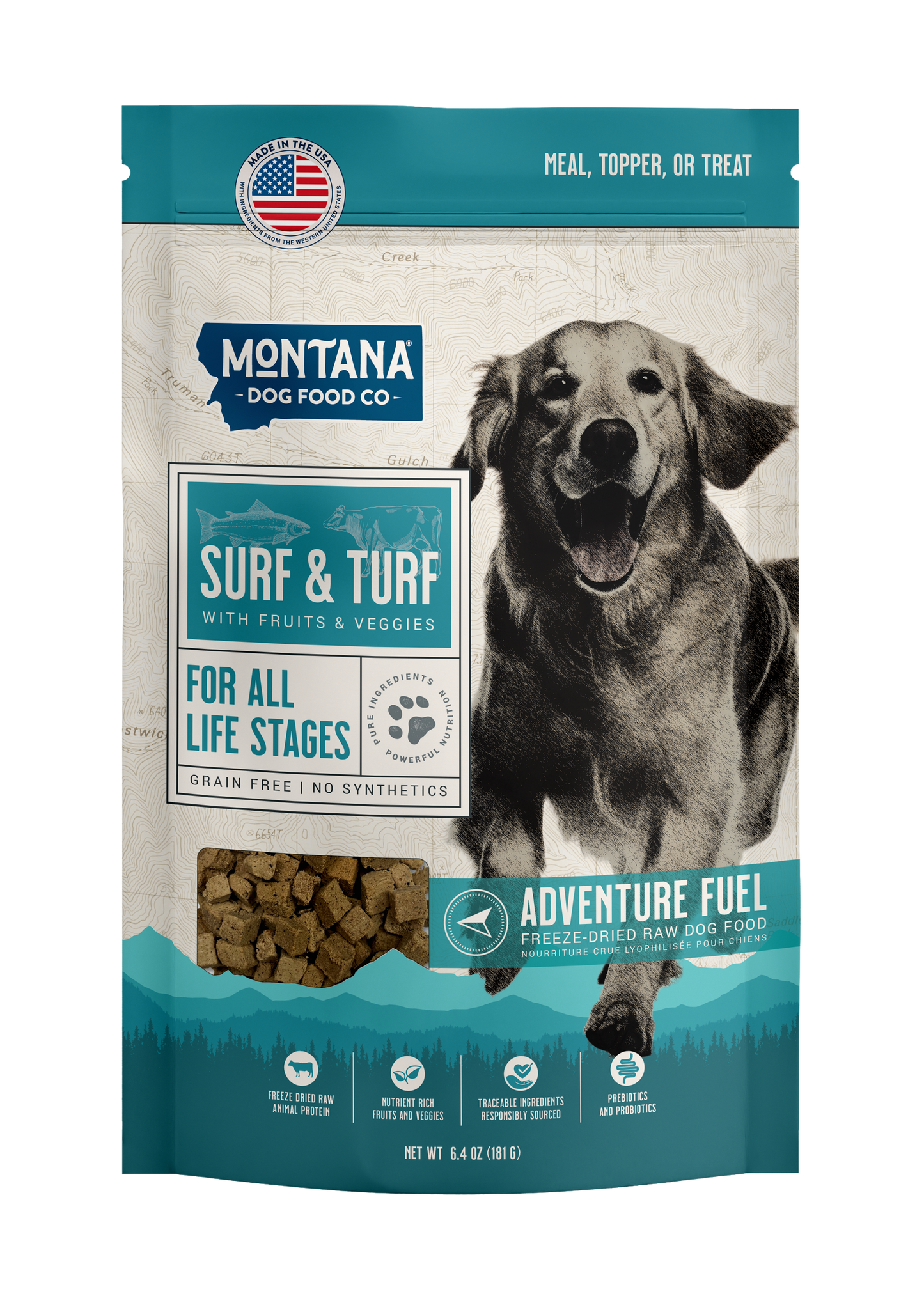 Montana Dog Food Co Grain-Free Surf & Turf Freeze-Dried Adventure Fuel Dog Food