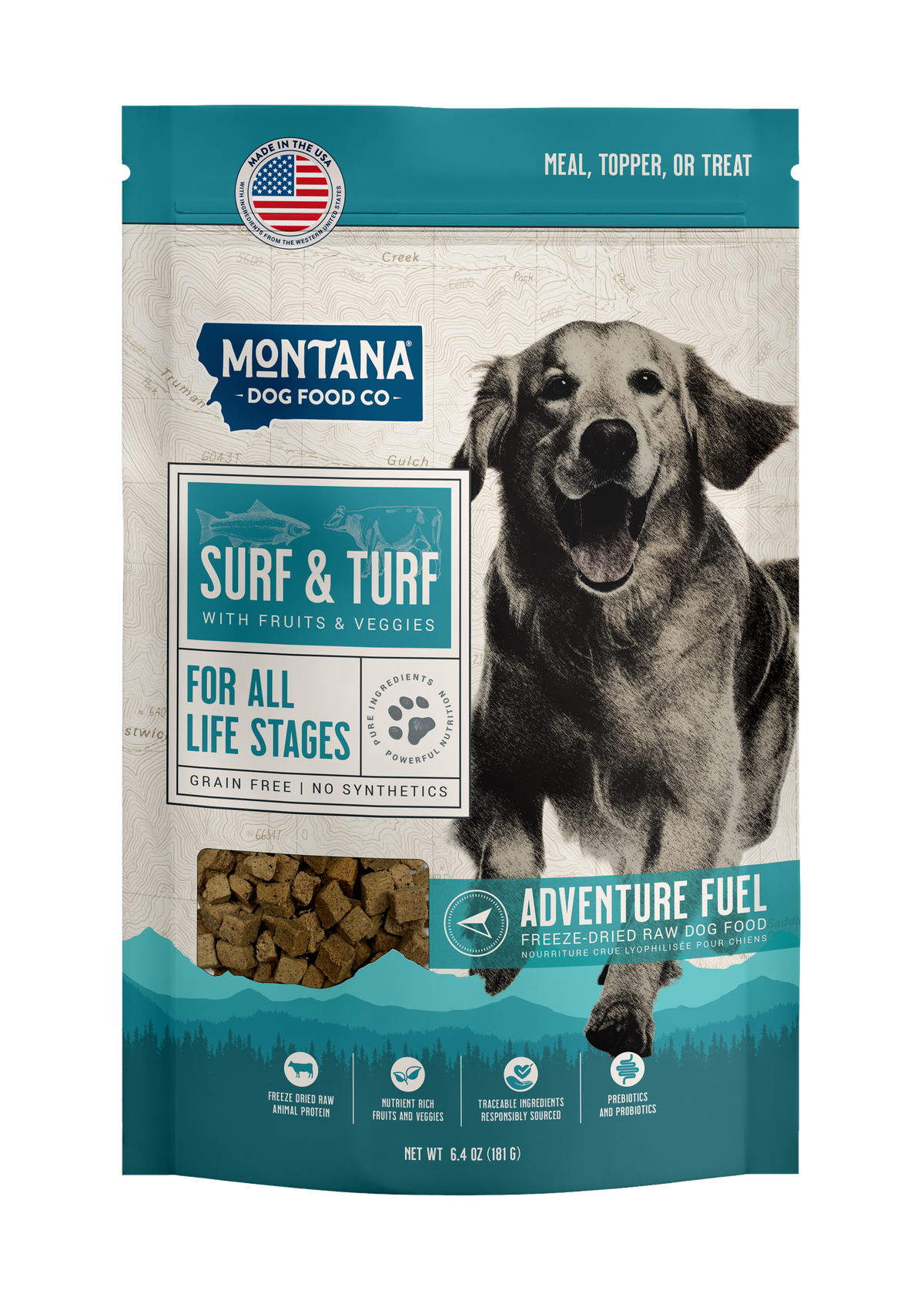 Montana Dog Food Co Grain-Free Surf & Turf Freeze-Dried Adventure Fuel Dog Food