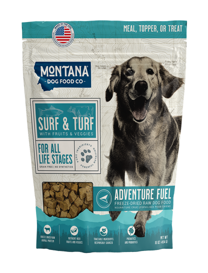 Montana Dog Food Co Grain-Free Surf & Turf Freeze-Dried Adventure Fuel Dog Food