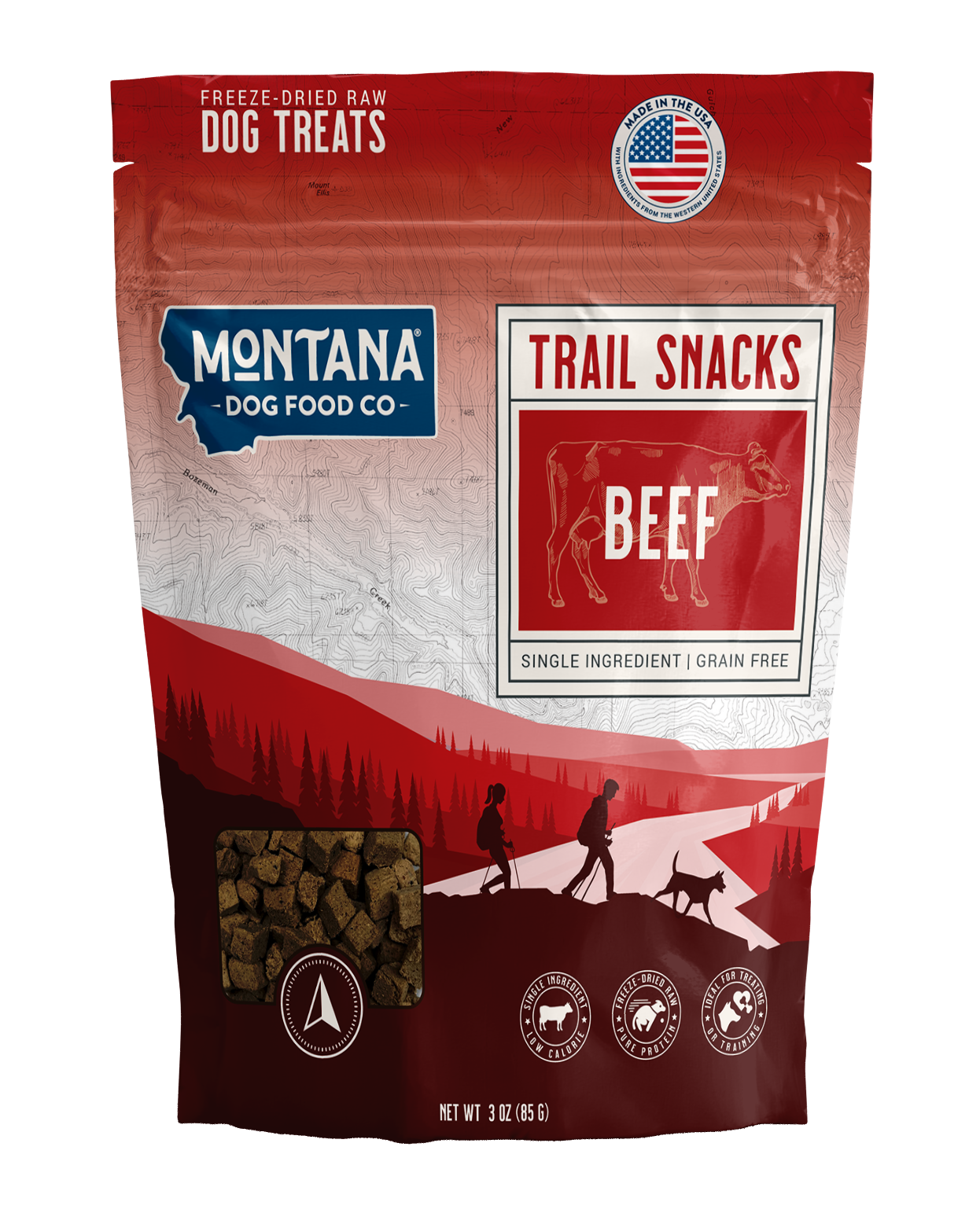 Montana Dog Food Co Beef Heart Freeze-Dried Dog Treats 3oz