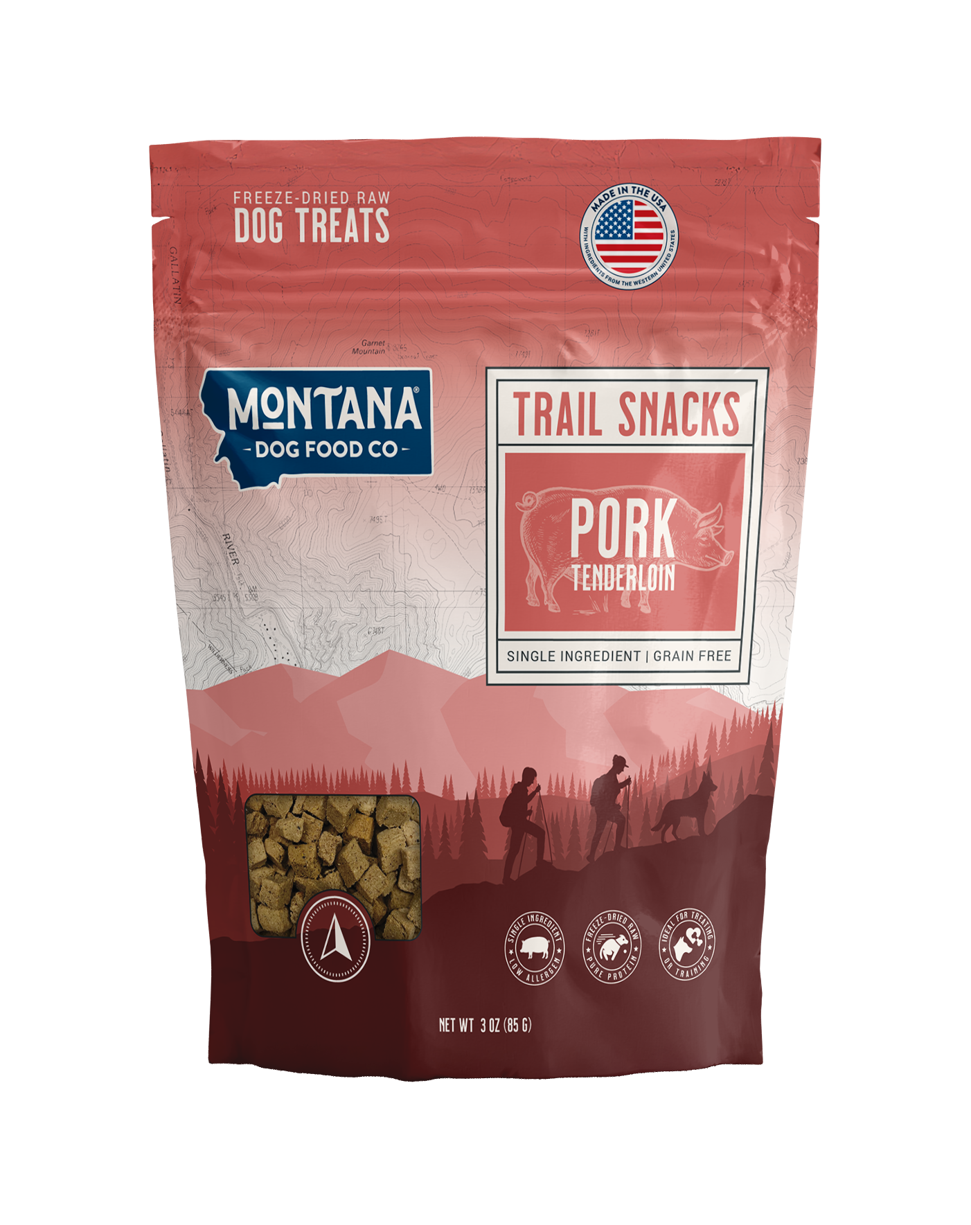 Montana Dog Food Co Pork Tenderloin Freeze-Dried Dog Treats 3oz