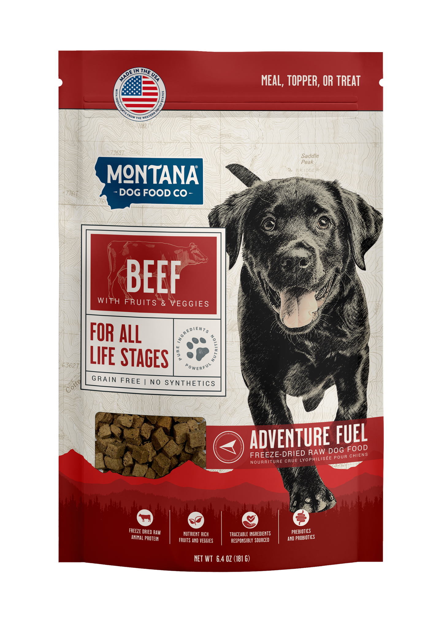 Montana Dog Food Co Grain-Free Beef Freeze-Dried Adventure Fuel Dog Food