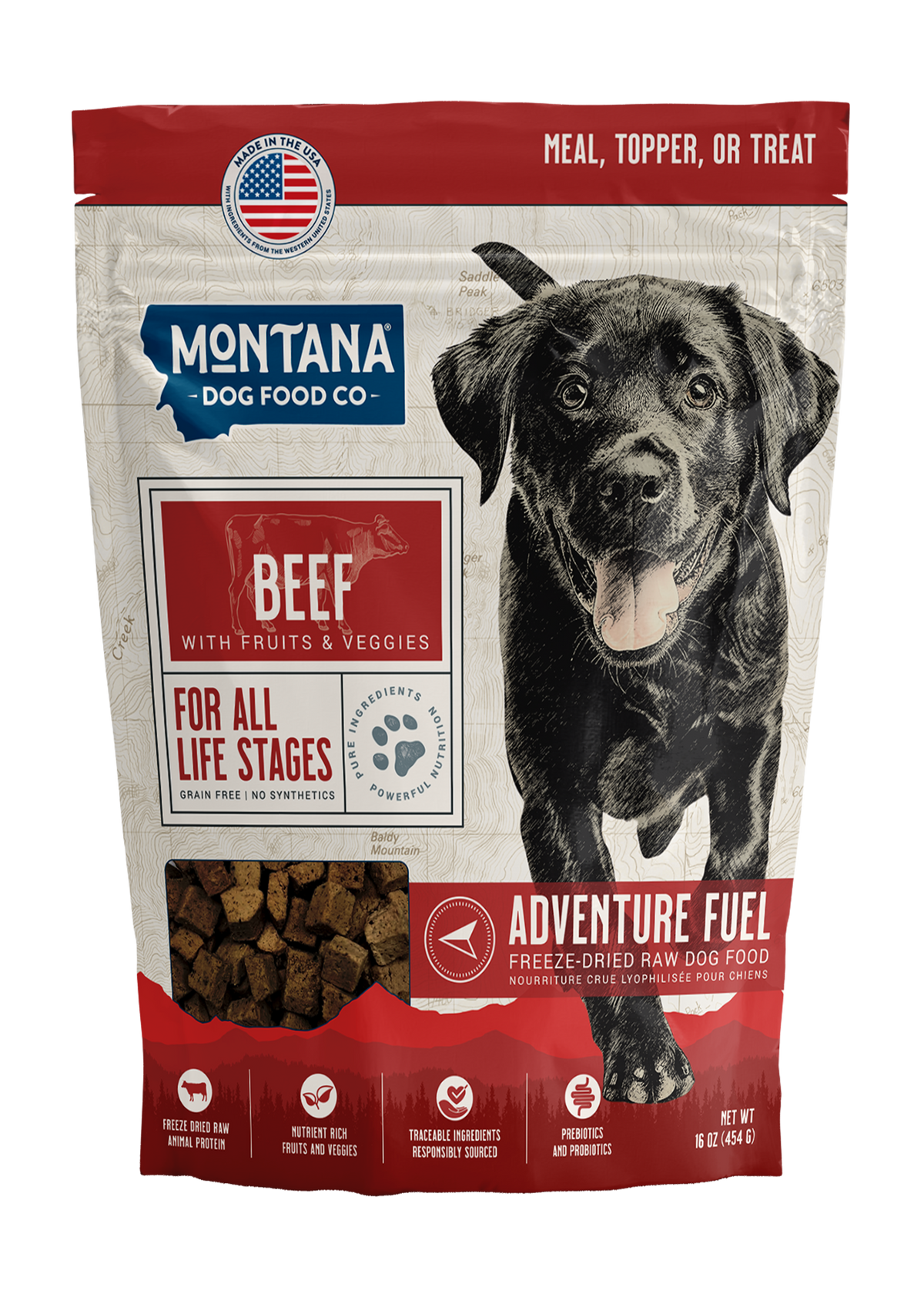 Montana Dog Food Co Grain-Free Beef Freeze-Dried Adventure Fuel Dog Food