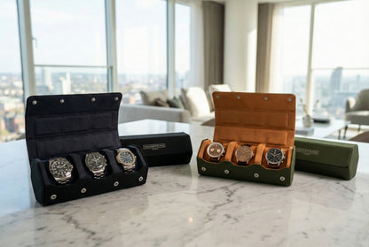 Mainspring Arsenale Esagono 3-Slot Watch Roll