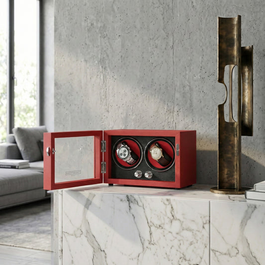 Mainspring Oxford Guardian Choice of Color 2-Slot Watch Winder
