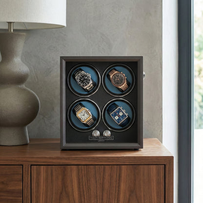 Mainspring Oxford Guardian Choice of Color 4-Slot Watch Winder