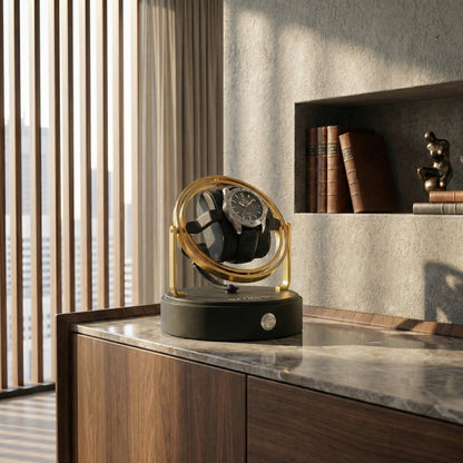 Mainspring Astronomy Gyroscope 1-Slot Watch Winder