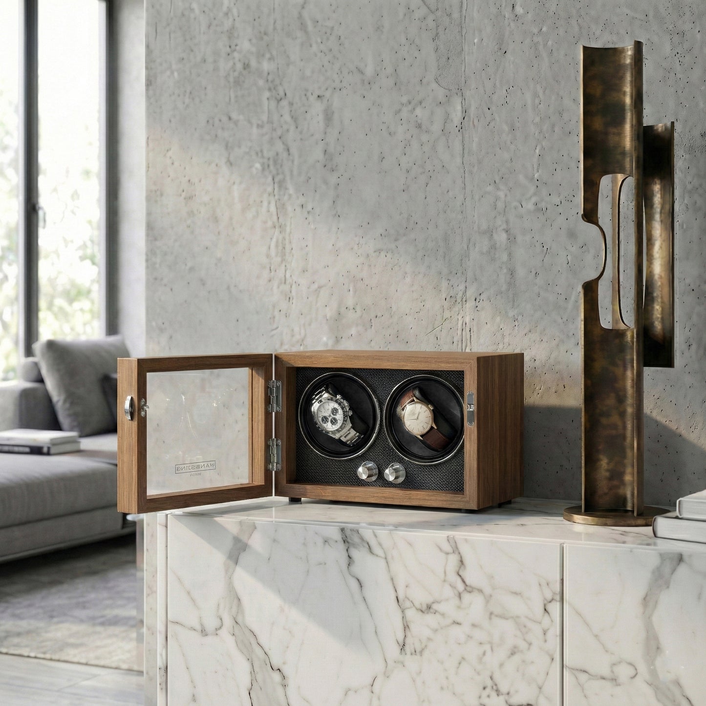 Mainspring Oxford Guardian 2-Slot Watch Winder