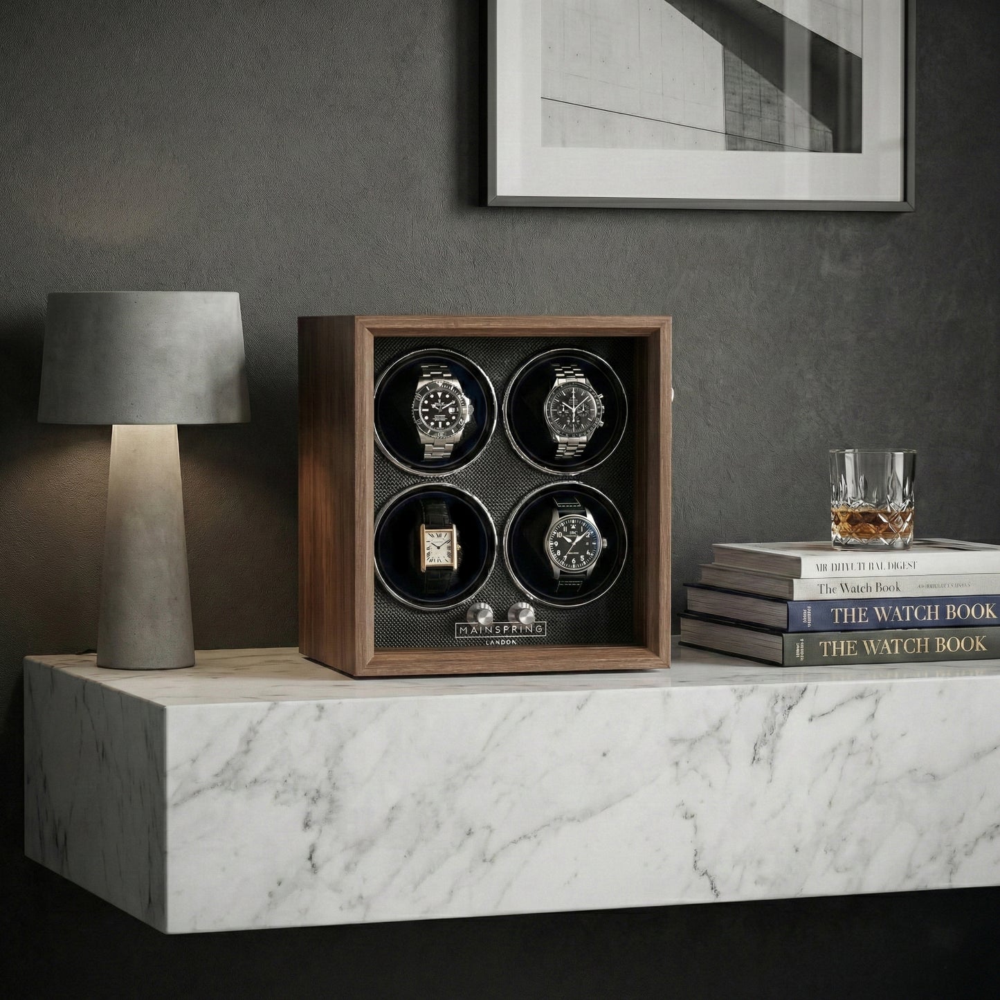 Mainspring Oxford Guardian 4-Slot Watch Winder