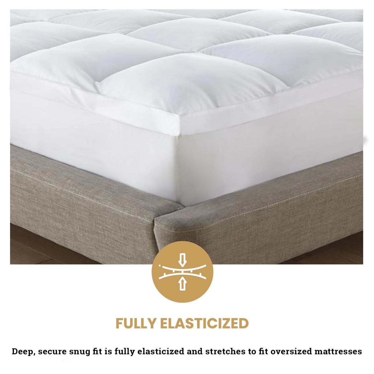Superior Brushed Microfiber Down Alternative 2 Inch Mattress Topper