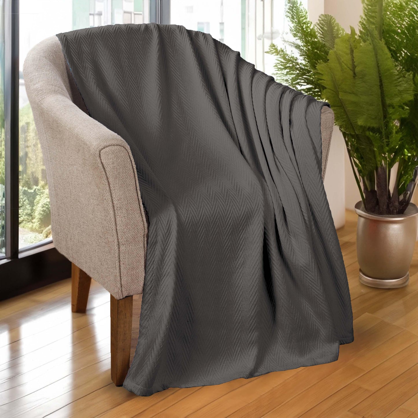 Superior Metro 100% Cotton All-Season Lightweight Blanket