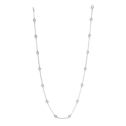 Morris & David 14K Gold Choice of Carat Weight Diamond Station 18" Necklace