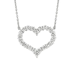Morris & David 14K Gold 2.00ctw Diamond Heart Ncklace