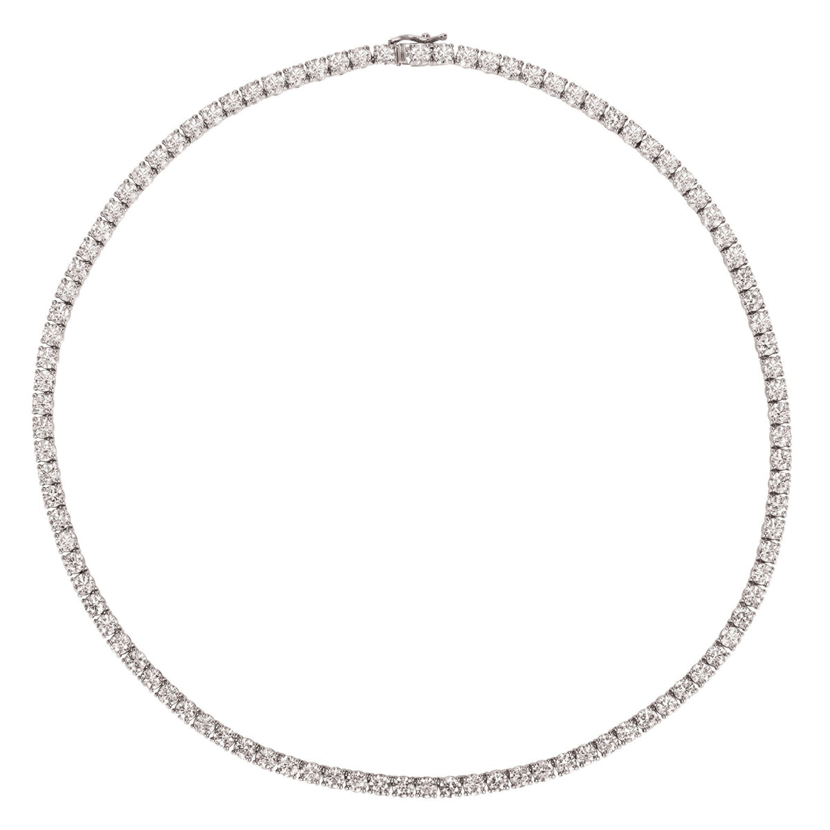 Morris & David 14K Gold 7.00ctw Diamond Tennis 16" Necklace