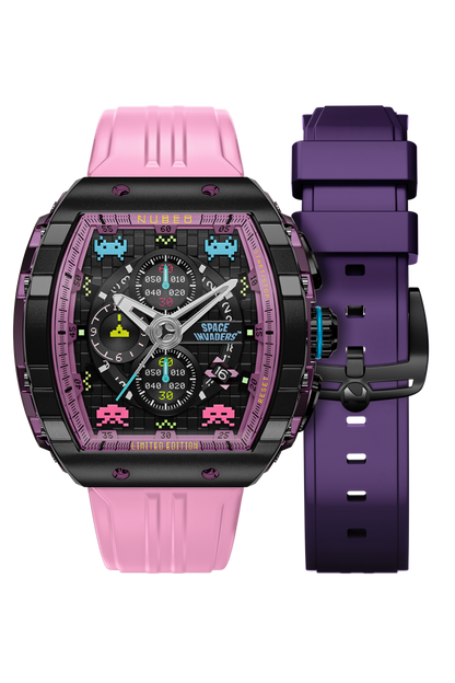 Nubeo Men's 48mm Magellan Space Invaders Limited Edition Strap Watch