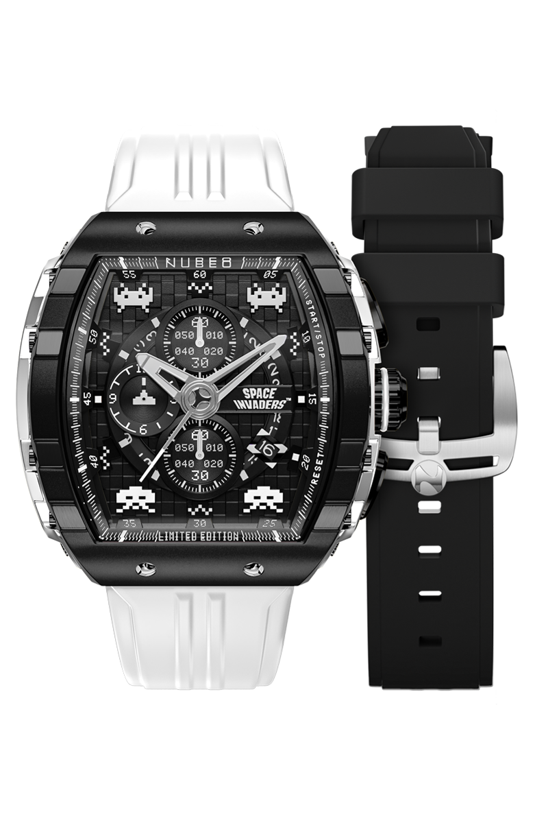Nubeo Men's 48mm Magellan Space Invaders Limited Edition Strap Watch