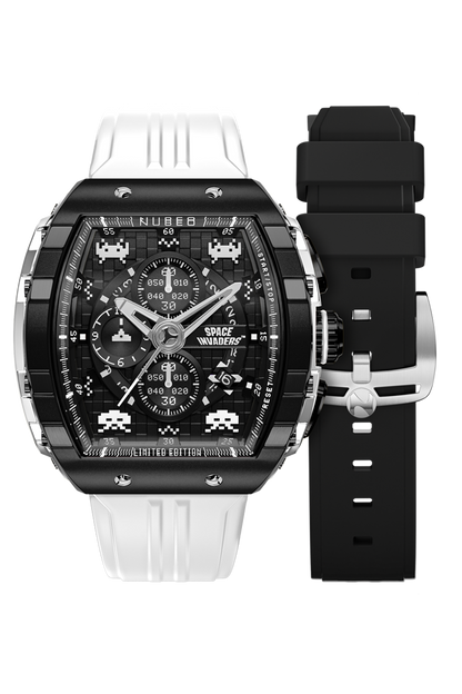 Nubeo Men's 48mm Magellan Space Invaders Limited Edition Strap Watch