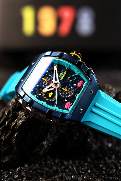 Nubeo Men's 48mm Magellan Space Invaders Limited Edition Strap Watch