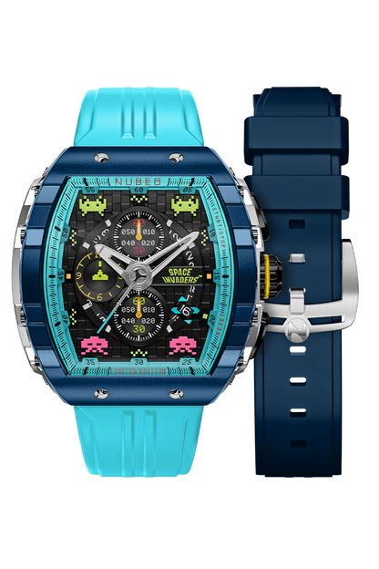 Nubeo Men's 48mm Magellan Space Invaders Limited Edition Strap Watch