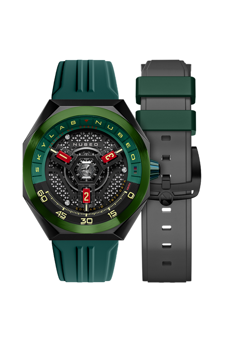 Nubeo Men's 48mm Skylab Automatic Limited Edition Interchangeable Strap Watch