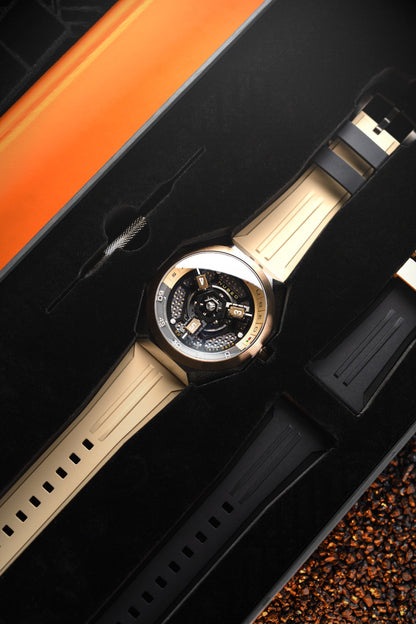 Nubeo Men's 48mm Skylab Automatic Limited Edition Interchangeable Strap Watch