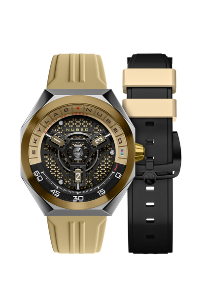 Nubeo Men's 48mm Skylab Automatic Limited Edition Interchangeable Strap Watch