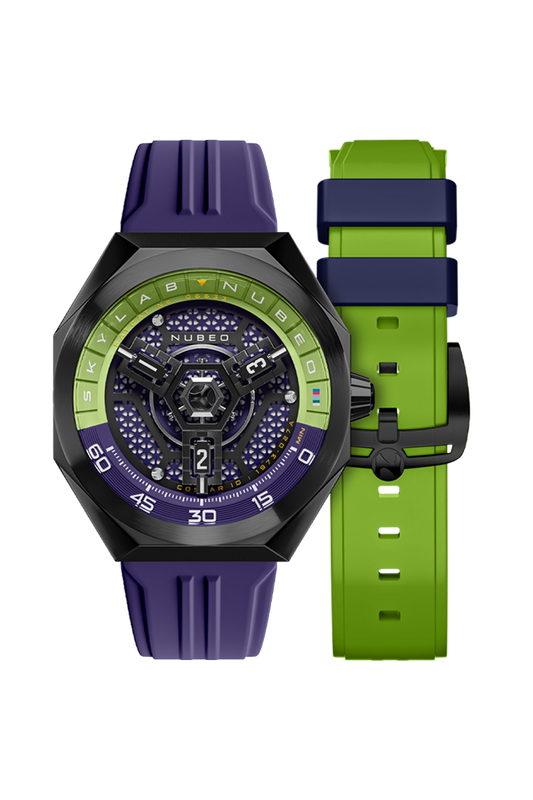 Nubeo Men's 48mm Skylab Automatic Limited Edition Interchangeable Strap Watch